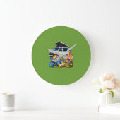Fun Camper Bus ''Ruw Leven''Wandklok Grote Klok (Huis)
