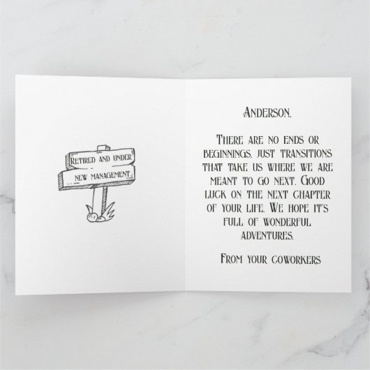 Fun  Camper Trailer Happy Retirement Card Bedankkaart (Binnen)