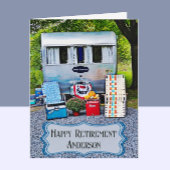 Fun Camper Trailer Happy Retirement Card Bedankkaart