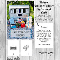 Fun  Camper Trailer Happy Retirement Card