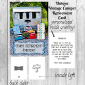 Fun  Camper Trailer Happy Retirement Card Kaart