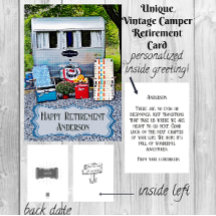 Fun Camper Trailer Happy Retirement Card