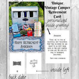Fun  Camper Trailer Happy Retirement Card Kaart