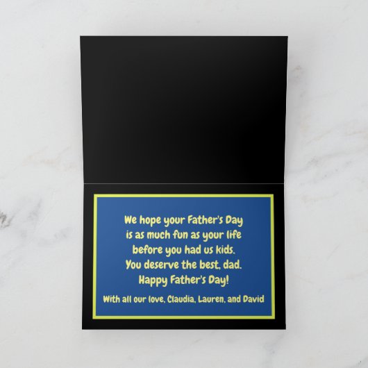 Fun  Camper Vaderdag Kaart (Binnen)