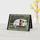 Fun  Camper Vaderdag Kaart (Gele Bloem)