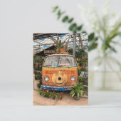 Fun Camper Van Reused as a Floral Display Briefkaart (Staand voorkant)