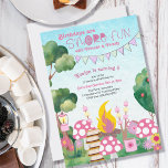 Fun Campfire and Toadstool Girls Birthday Kaart<br><div class="desc">Birthdays are S'more Fun with Friends & Family! This S'more birthday uitnodiging can be personalized for a little girl of any age. Whimsical fairytale design a campfire, marshmallows and mugs of cococoa, surrounded by toadstool seats, flowers and an outdoor woodland park garden. Perfect for camping theme, garden picnic, party in...</div>