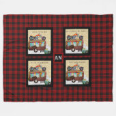 Fun Camping Camper Trailer Trash QUOTES Monogram Fleece Deken (Voorkant (Horizontaal))