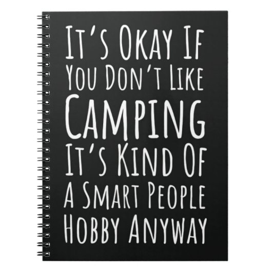 Fun Camping Gifts Outdoor Campfire Camper Humor Notitieboek (Voorkant)