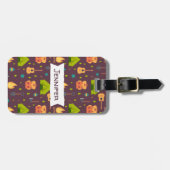 Fun Camping Natuur ThreadPattern Bagagelabel (Voorkant horizontaal)