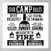 Fun Camping regelt woordkunst Poster (Voorkant)