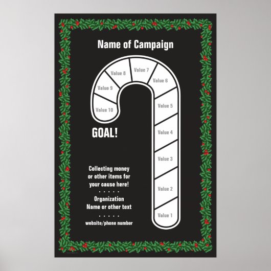 Fun Candy Cane Goal Poster (Voorkant)