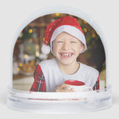 Fun Candy Cane Merry Christmas Photo Snow Globe Sneeuwbol (Achterkant)