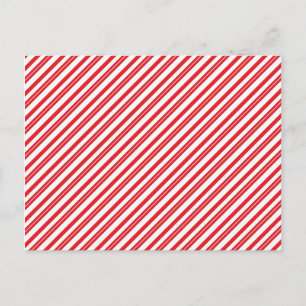 Fun Candy Cane Red en White Pattern Stripes Briefkaart