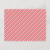 Fun Candy Cane Red en White Pattern Stripes Briefkaart (Voorkant)