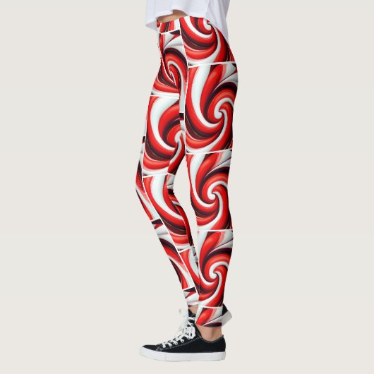 Fun Candy Cane Twist Leggings (Links)