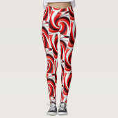 Fun Candy Cane Twist Leggings (Voorkant)