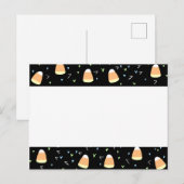 Fun Candy Corn Border Aankondigingskaart (Voorkant / Achterkant)