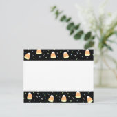 Fun Candy Corn Border Aankondigingskaart (Staand voorkant)