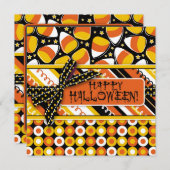Fun Candy Corn Halloween kleuren Kaart (Voorkant / Achterkant)