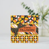 Fun Candy Corn Halloween kleuren Kaart (Staand voorkant)