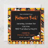 Fun Candy Corn Halloween kleuren Kaart (Achterkant)