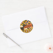 Fun Candy Corn Halloween kleuren Ronde Sticker (Envelop)