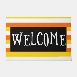Fun Candy Corn Oranje Black Halloween Welkom Deurmat