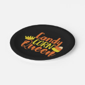 Fun Candy Corn Queen Halloween, Party Papieren Bordje (Gekanteld)