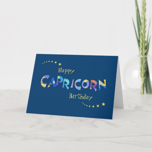 Fun CAPRICORN Zodiac Geboorteteken Verjaardag Groe Kaart (Voorkant)