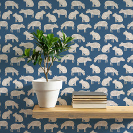 Fun Capybara Art Behang