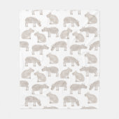 Fun Capybara Pattern Fleece Deken (Voorkant)