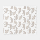 Fun Capybara Pattern Fleece Deken (Voorkant (Horizontaal))
