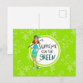 Fun card voor de dame golfer in je leven uitnodiging briefkaart (Voorkant / Achterkant)