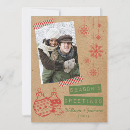 Fun Cardboard Snoep Tape Holiday Flat Card Feestdagenkaart