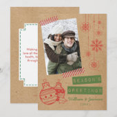 Fun Cardboard Snoep Tape Holiday Flat Card Feestdagenkaart (Voorkant / Achterkant)