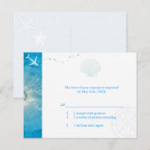 Fun Caribbean Blue Summer Weddenschap RSVP Uitnodiging Briefkaart (Voorkant / Achterkant)
