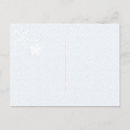 Fun Caribbean Blue Summer Weddenschap RSVP Uitnodiging Briefkaart (Achterkant)