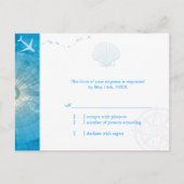 Fun Caribbean Blue Summer Weddenschap RSVP Uitnodiging Briefkaart (Voorkant)