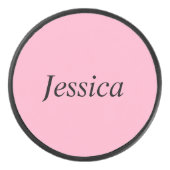 Fun Carnation Pink Hockey Puck (Voorkant)