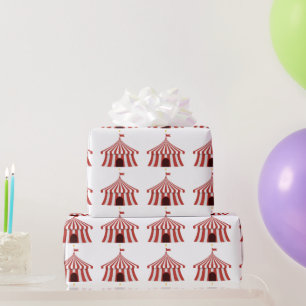 Fun  carnaval Circus Red White Tent Cadeaupapier