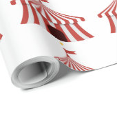 Fun  carnaval Circus Red White Tent Cadeaupapier (Rol Hoek)
