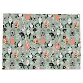 Fun Cartoon Cats Groot Cadeauzakje (Achterkant)