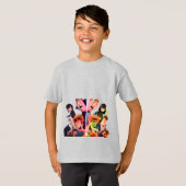 Fun Cartoon Characters Kids Graphic T-Shirt (Voorkant volledig)