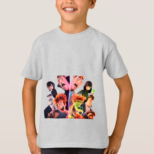 Fun Cartoon Characters Kids Graphic T-Shirt (Voorkant)