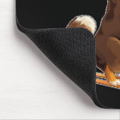 Fun Cartoon Dog Enjoying Skiing  Muismat (Hoek)