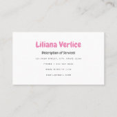 Fun Cartoon Dog Walker Pet Sitter Visitekaartje (Achterkant)