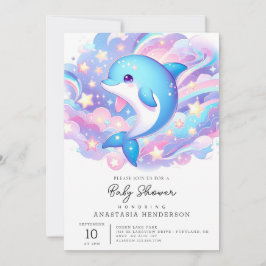 Fun Cartoon Dolfijn Baby shower Kaart