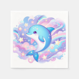 Fun Cartoon Dolfijn Baby shower Servet