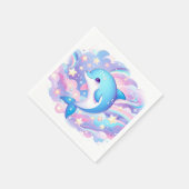 Fun Cartoon Dolfijn Baby shower Servet (Hoek)